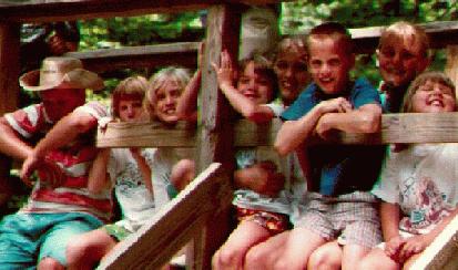 Kids on a bridge